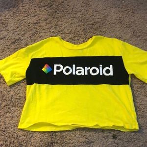 cropped polaroid t-shirt